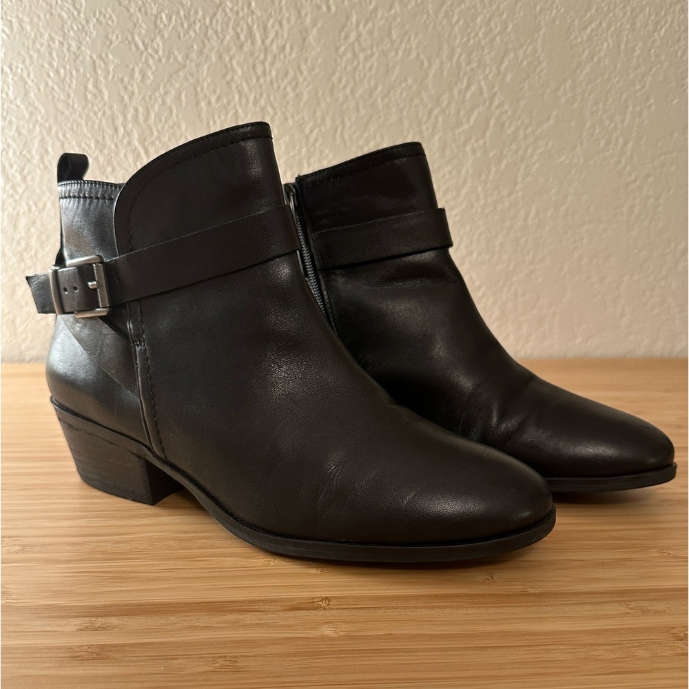Vince Camuto Black Leather Booties